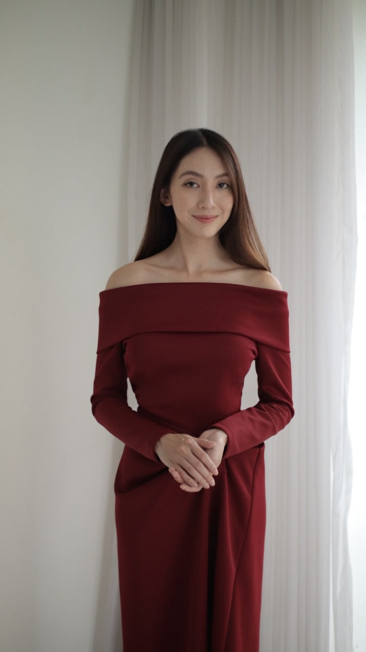 Mia Dress Maroon - Atvezzo dress