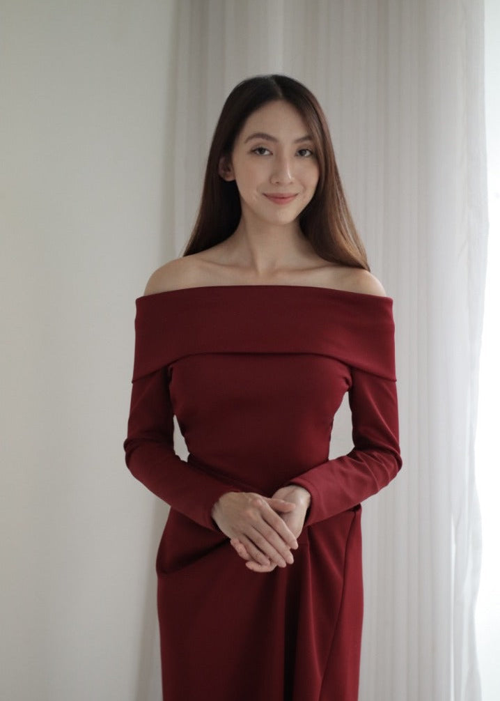Mia Dress Maroon - Atvezzo dress