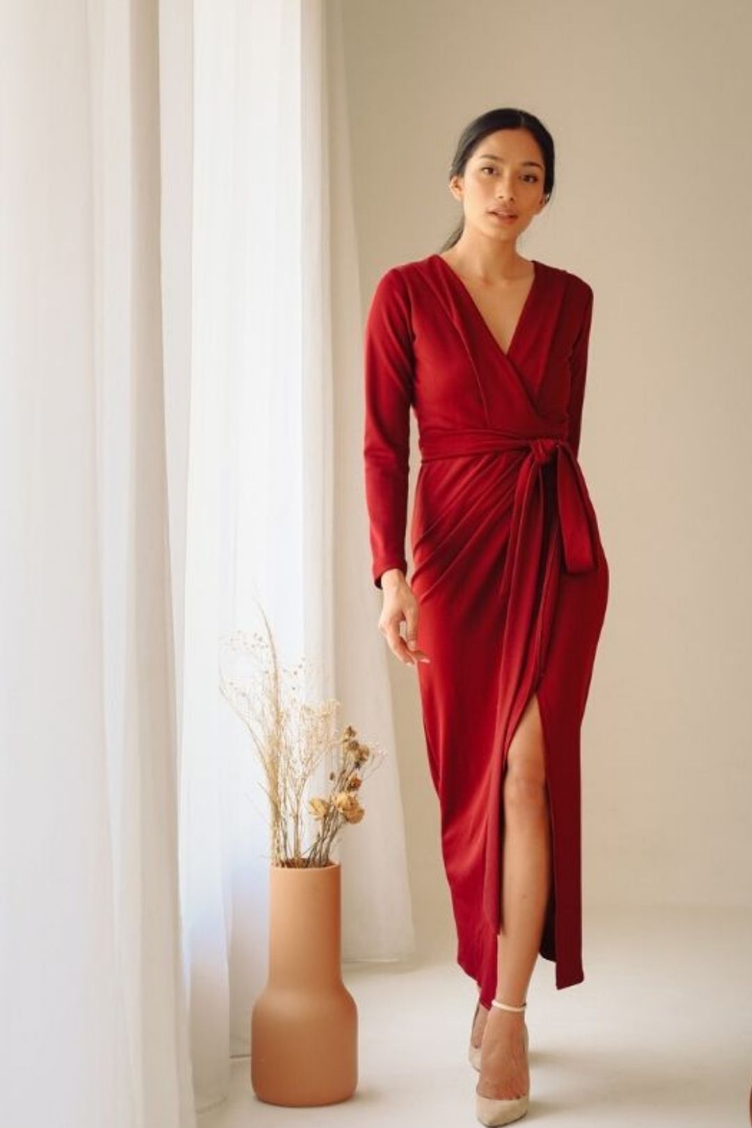 Cora Long Wrap Dress