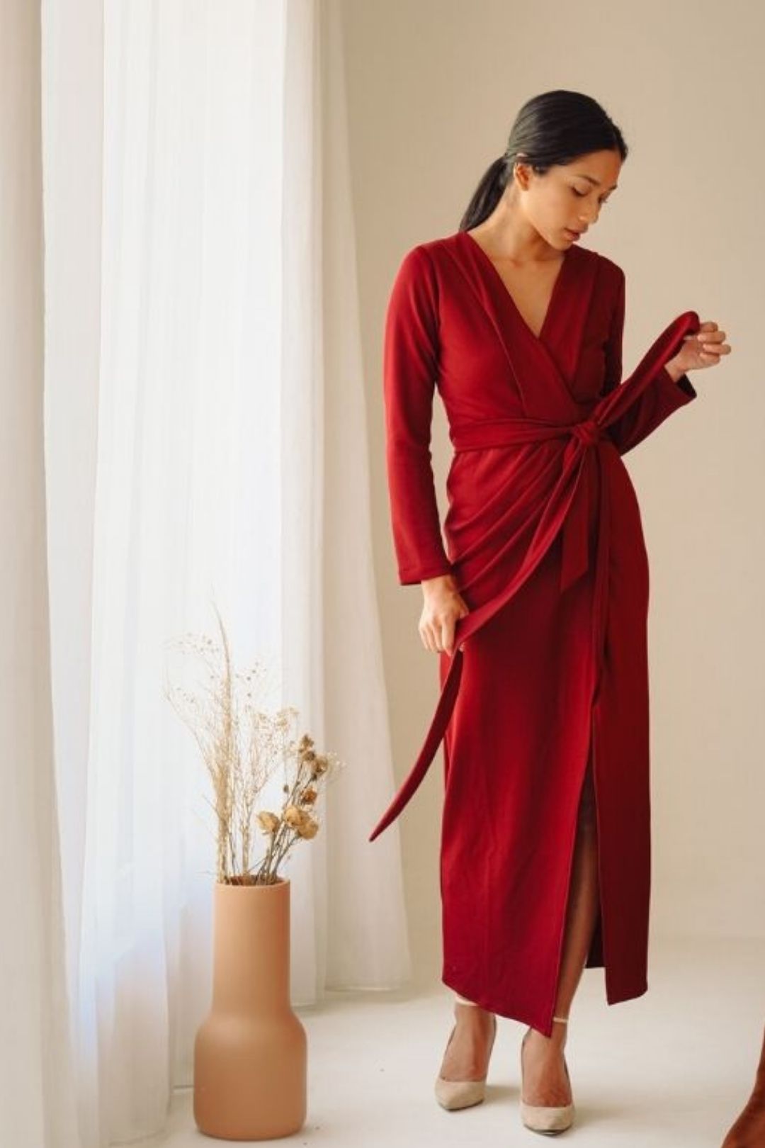 Cora Long Wrap Dress