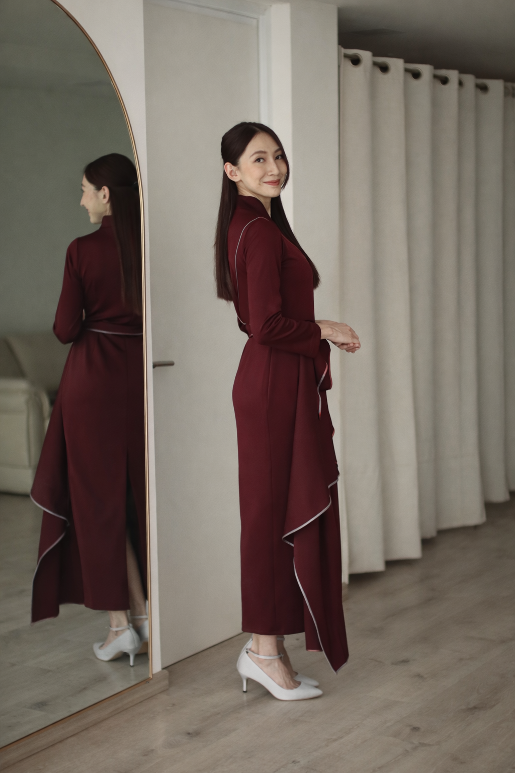 Xenna Dress Maroon - Atvezzo Dress