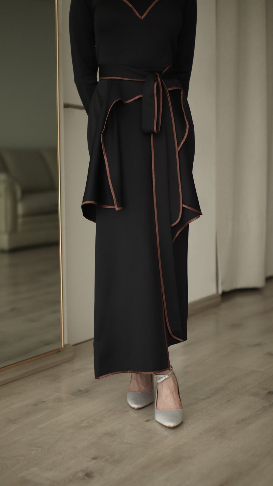 Xenna Long Dress Black - Atvezzo Dress