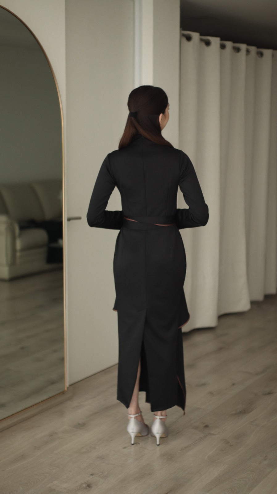 Xenna Long Dress Black - Atvezzo Dress