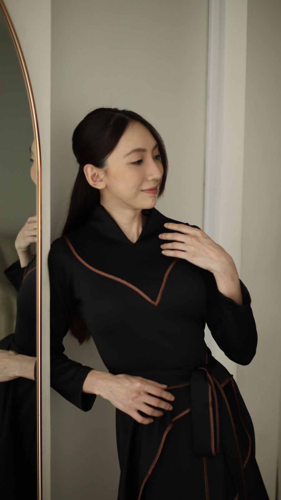 Xenna Long Dress Black - Atvezzo Dress