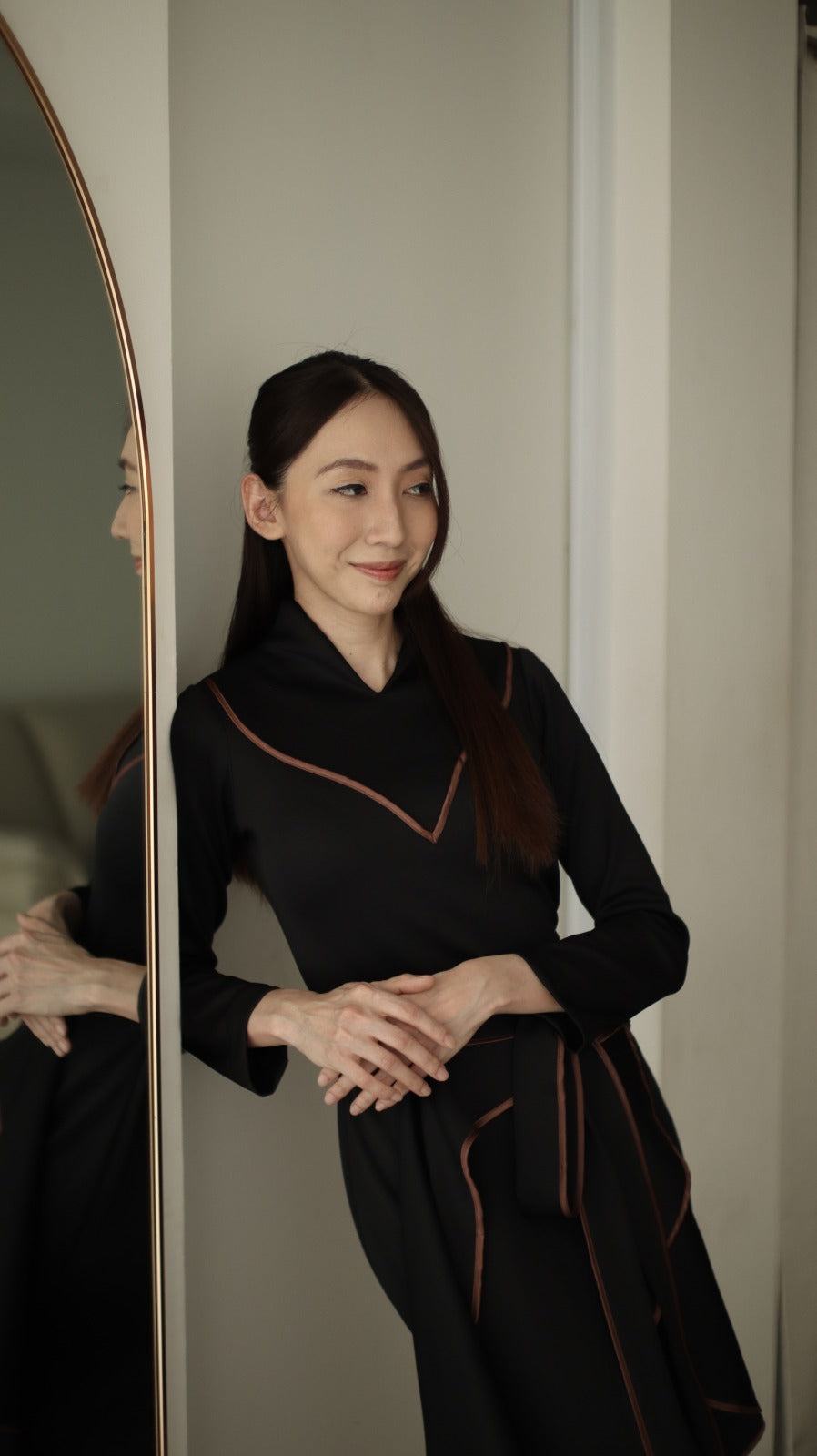 Xenna Long Dress Black - Atvezzo Dress