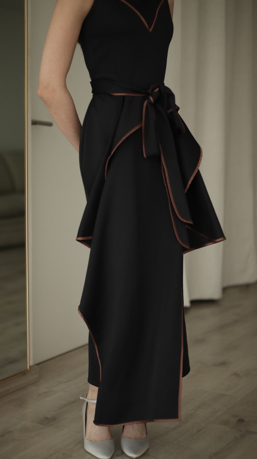 Xenna Long Dress Sleeveless Black - Atvezzo Dress