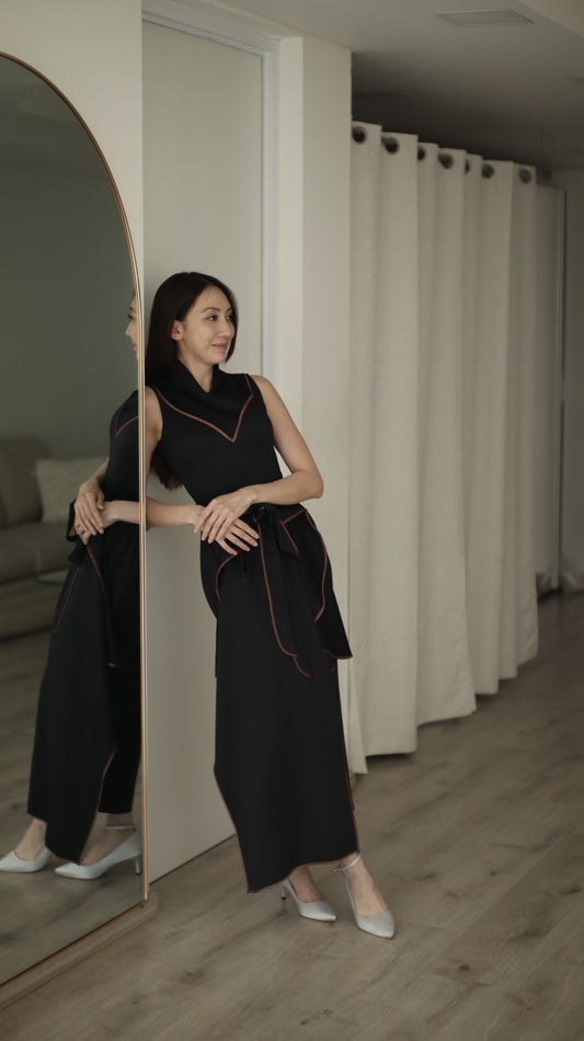 Xenna Long Dress Sleeveless Black - Atvezzo Dress
