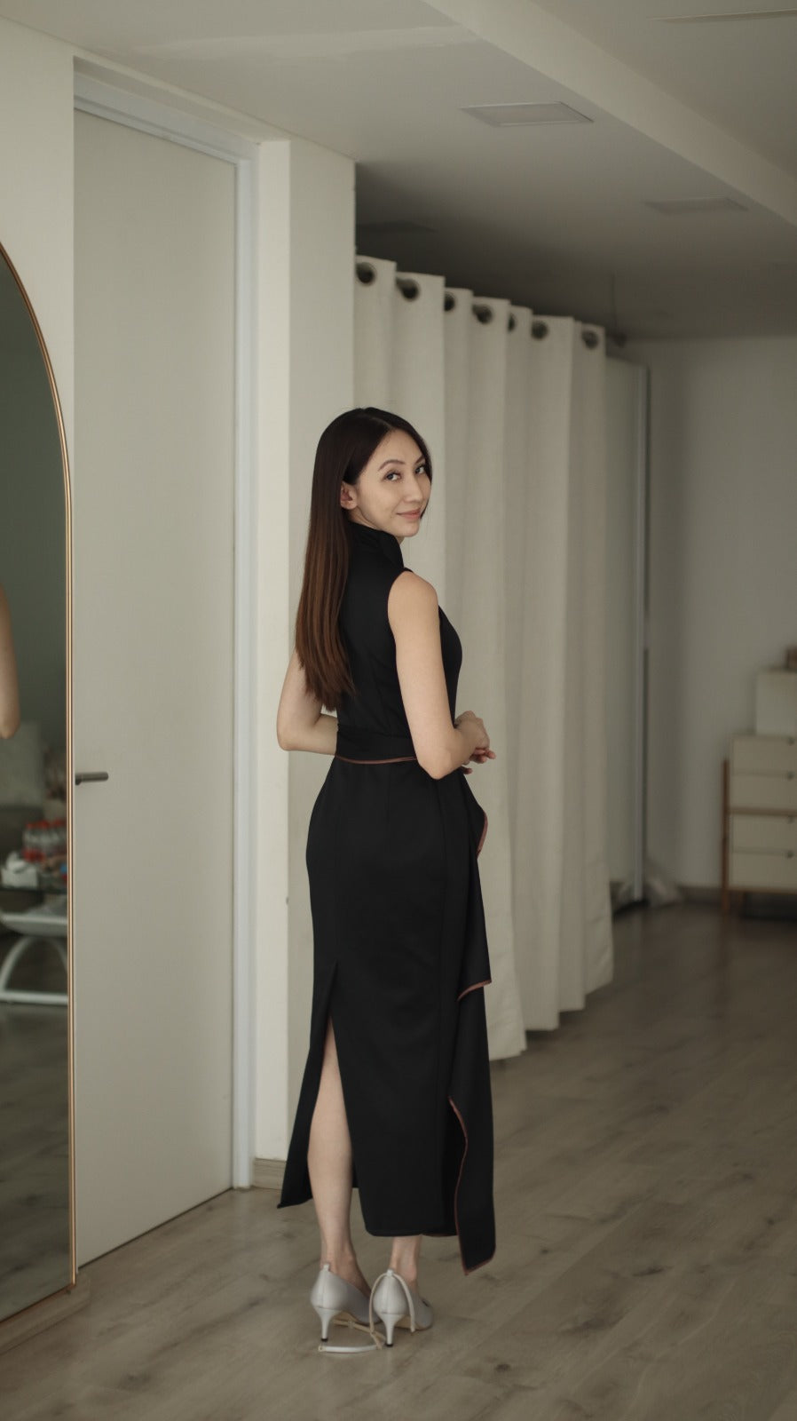 Xenna Long Dress Sleeveless Black - Atvezzo Dress