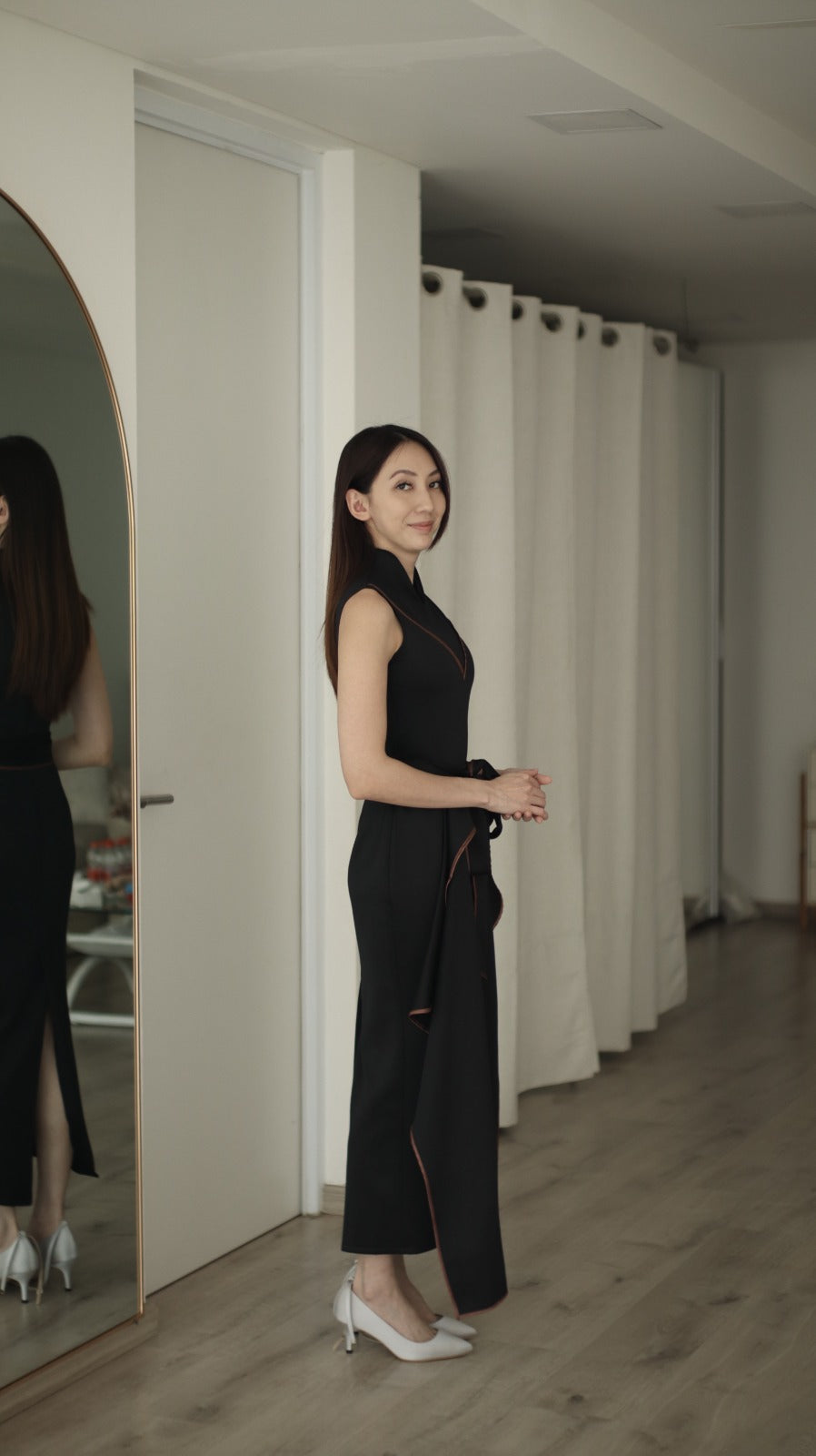 Xenna Long Dress Sleeveless Black - Atvezzo Dress