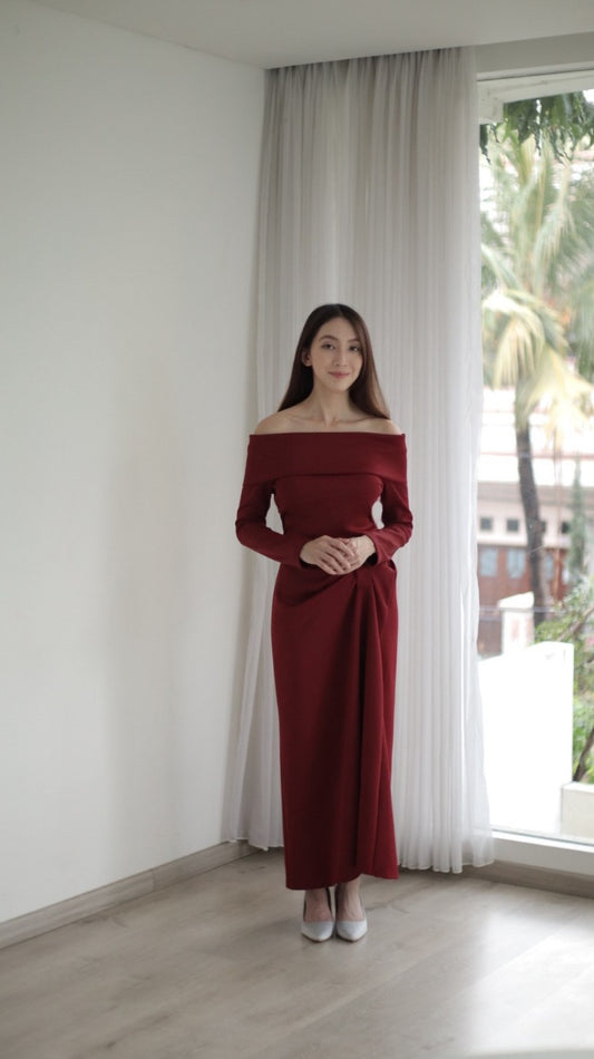 Mia Dress Maroon - Atvezzo dress