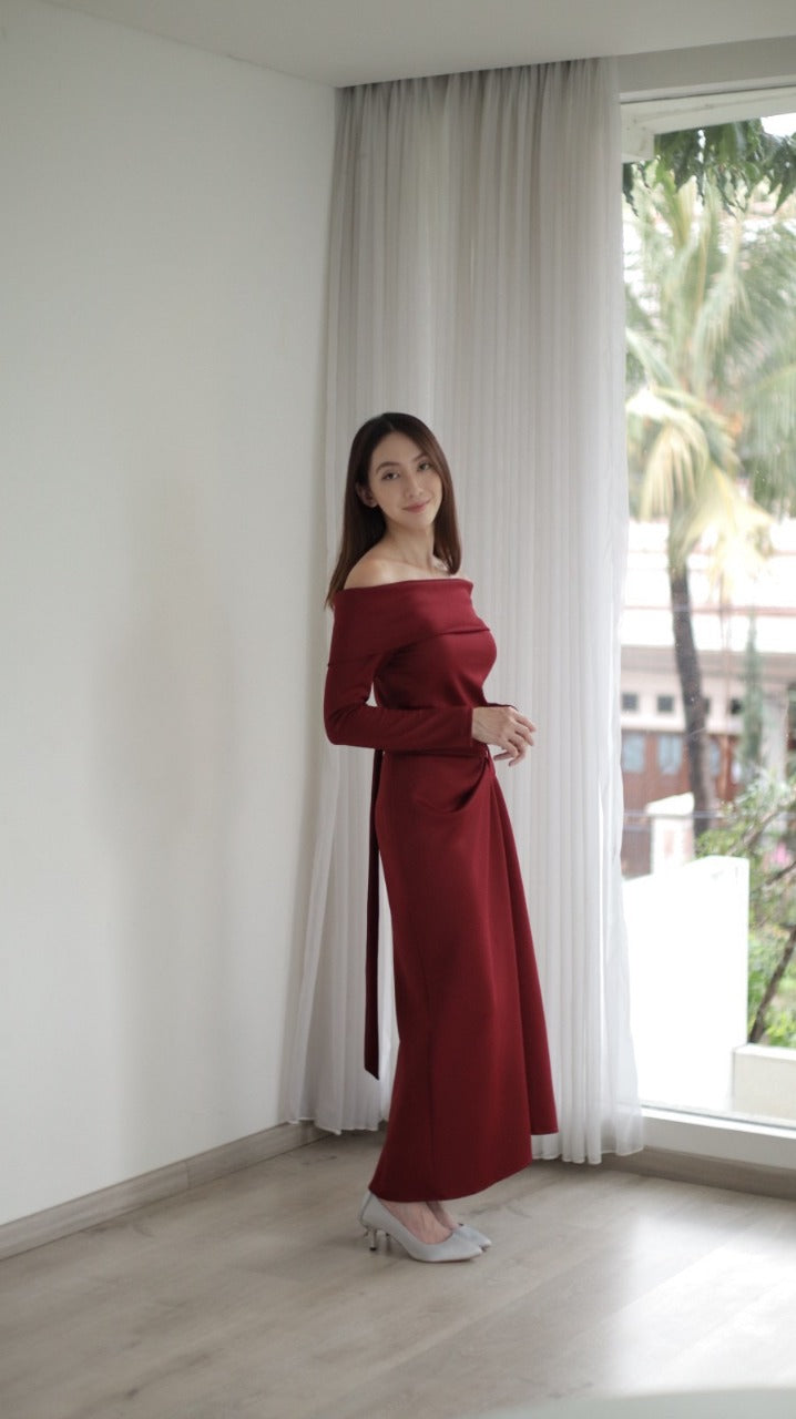 Mia Dress Maroon - Atvezzo dress