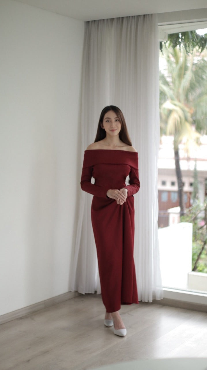 Mia Dress Maroon - Atvezzo dress