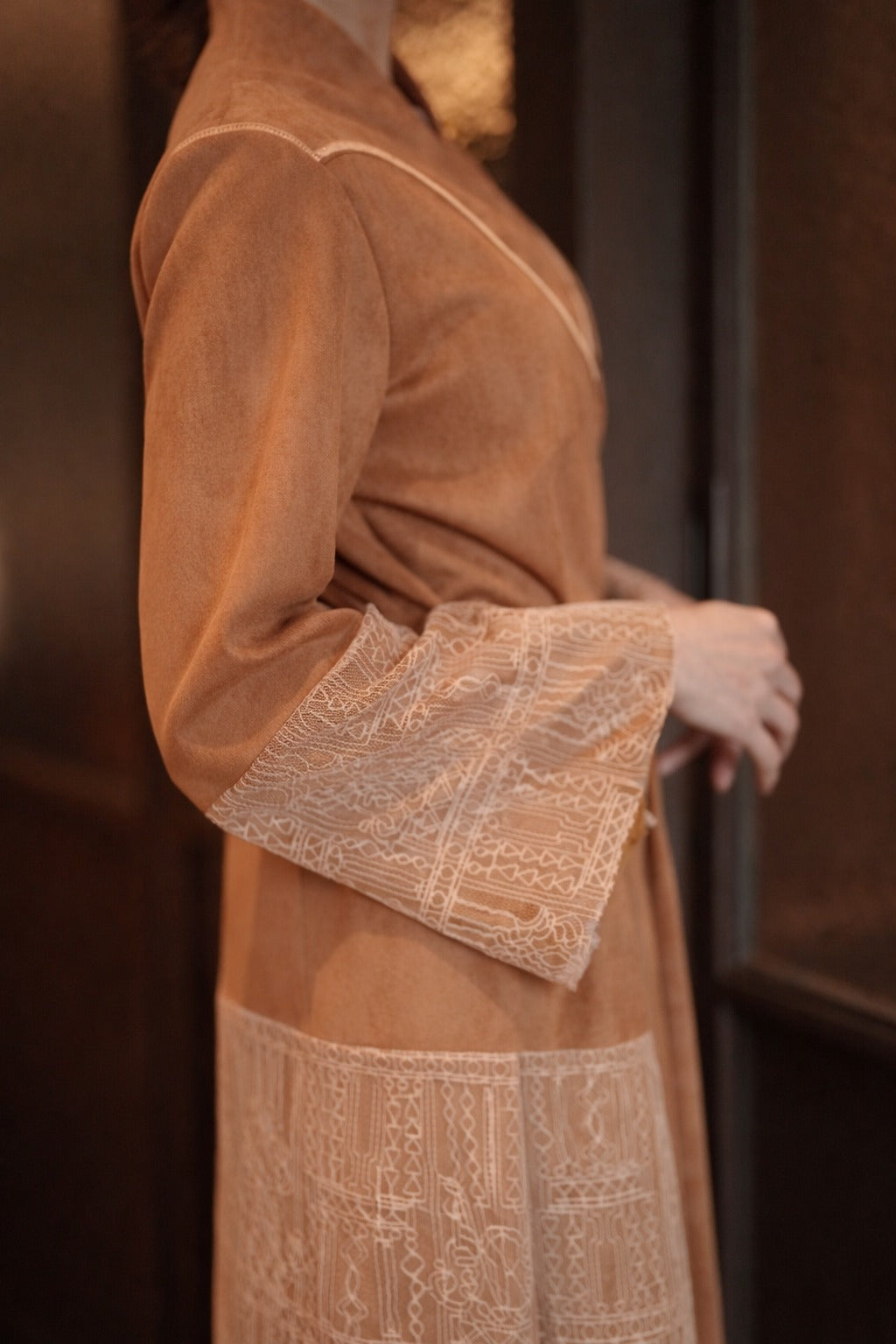 Malika Long Dress Golden Brown