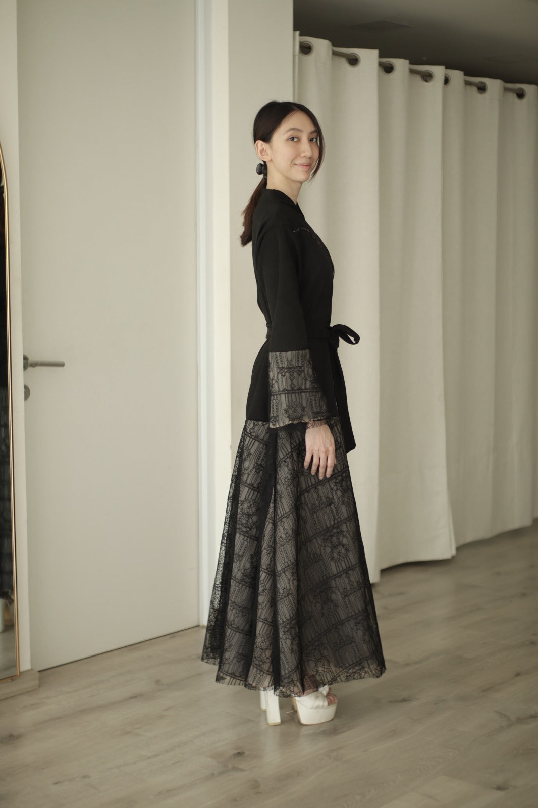 Malika Long Dress Black - Atvezzo Dress