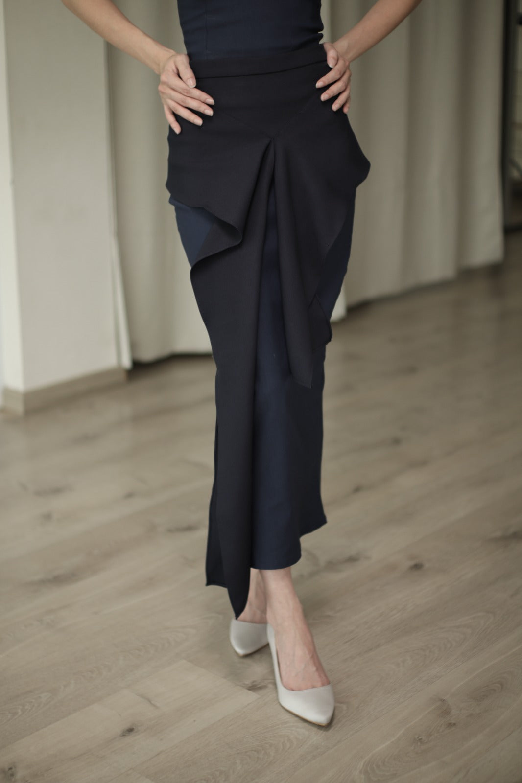 Jenna Skirt Navy - Atvezzo Skirt