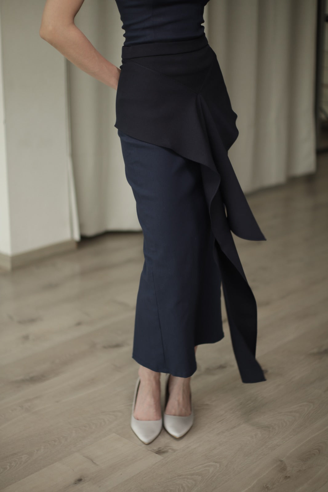 Jenna Skirt Navy - Atvezzo Skirt